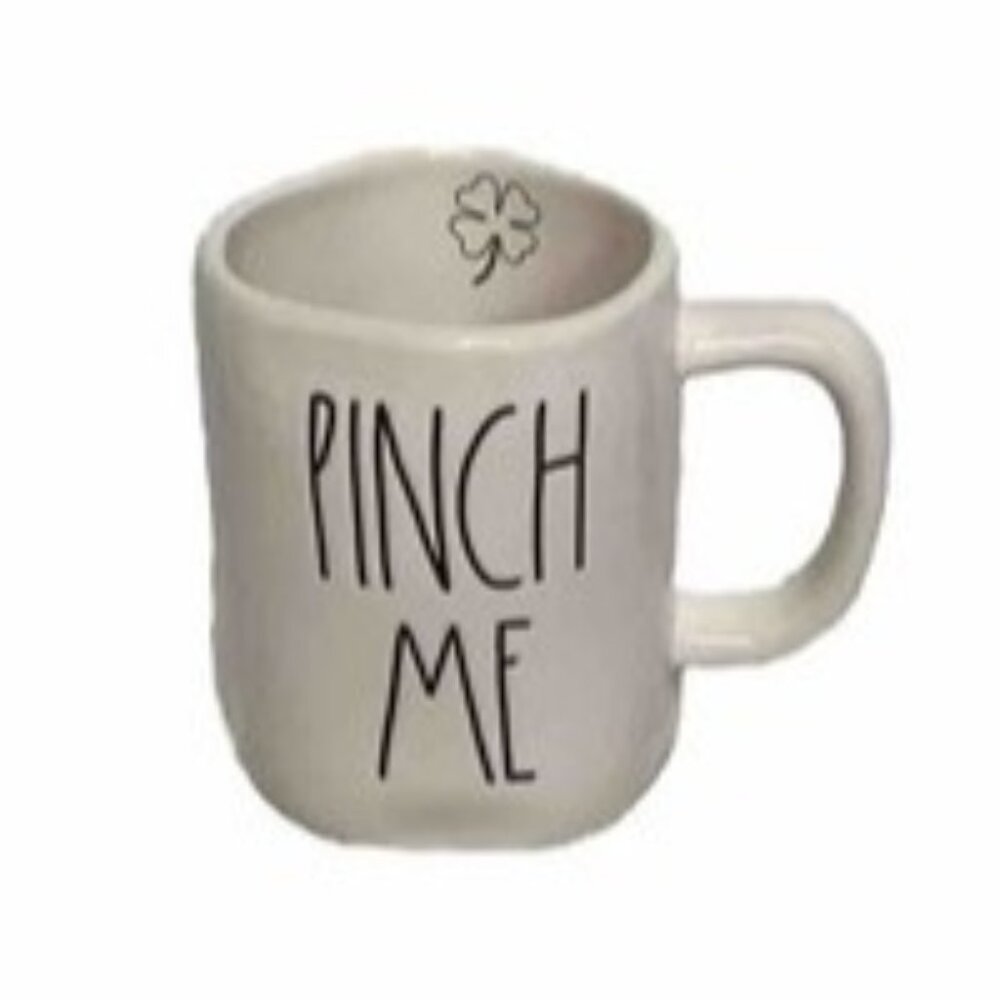 Rae Dunn Pinch Me Shamrock St. Patrick's Day Coffee Mug Ceramic Cup Irish Lucky